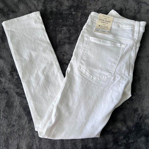 NWT River Island Men's Super Skinny Stretch in White W32 L32 - Picture 1 of 7